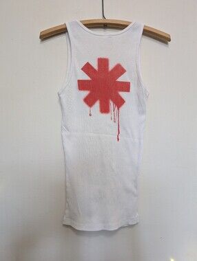 Red Hot Chili Peppers Song List Graphic Tank Top White